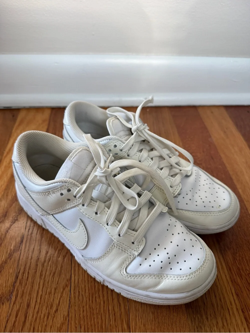 Nike White/Yellow Cream Dunk Sneakers